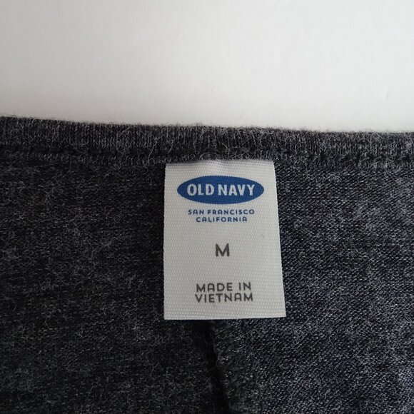Old Navy Dark Heather Gray V-Neck Dolman Long Sleeve Knit Dress Women Size M - Picture 5 of 11